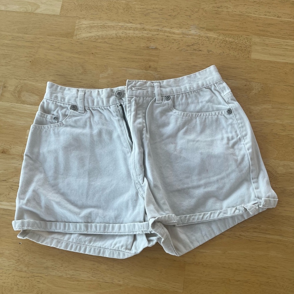 Arizona Jean Company White Cuffed Shorts